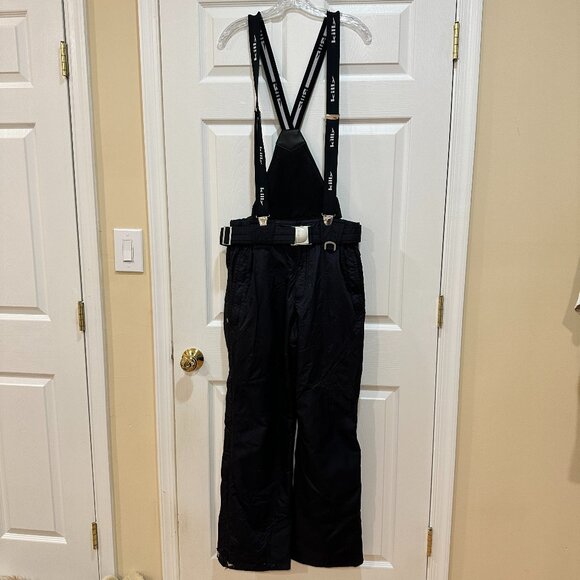 Killy AWT Black Stretch Waist Belt Zip Pocket Mens Ski Snowboarding Pants Sz 32 - Picture 1 of 16